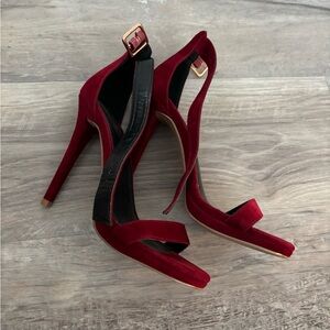 Shoe Republic LA Wine Colored Suede Heels